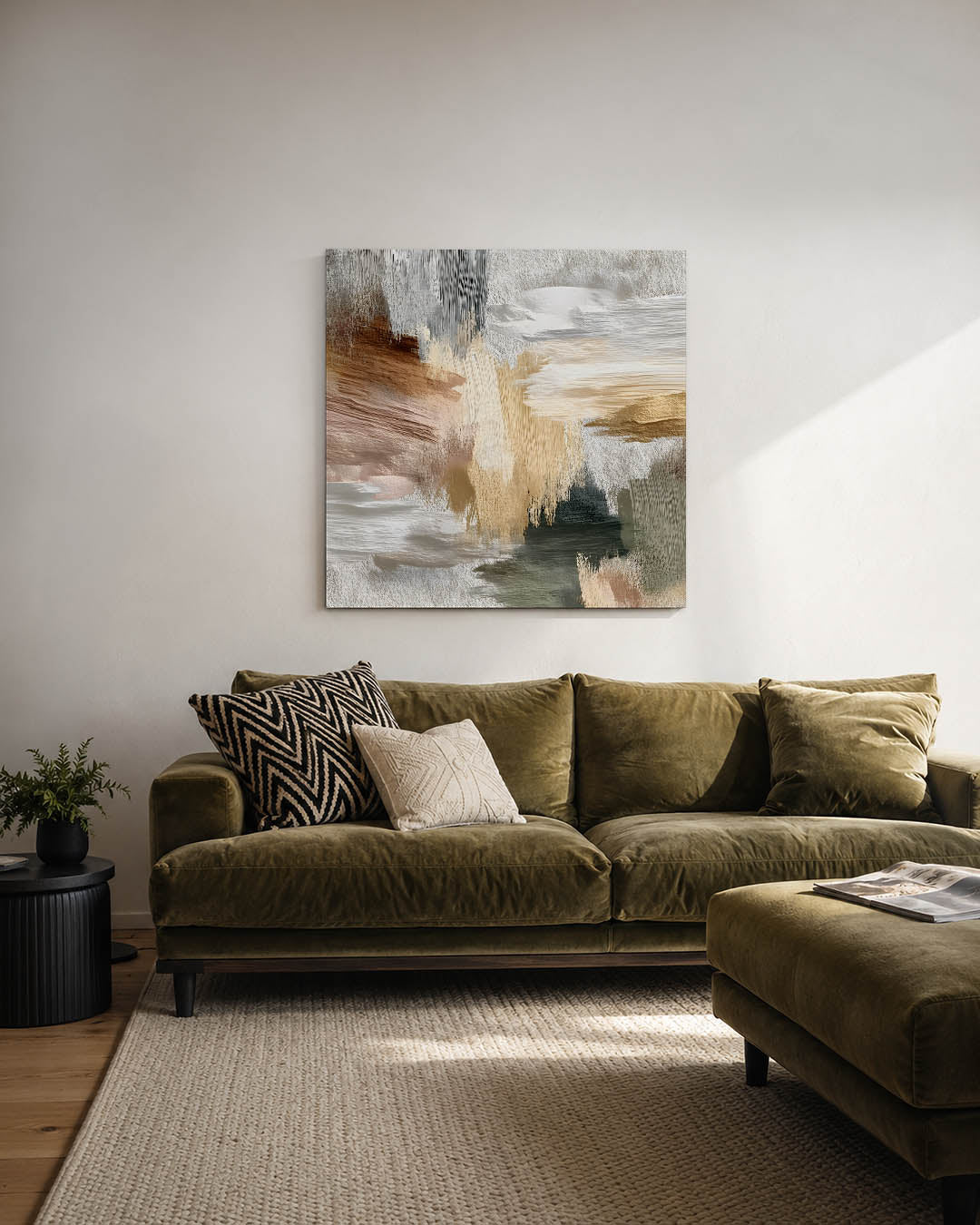 Dynamische kleurencompositie Kunstwerk