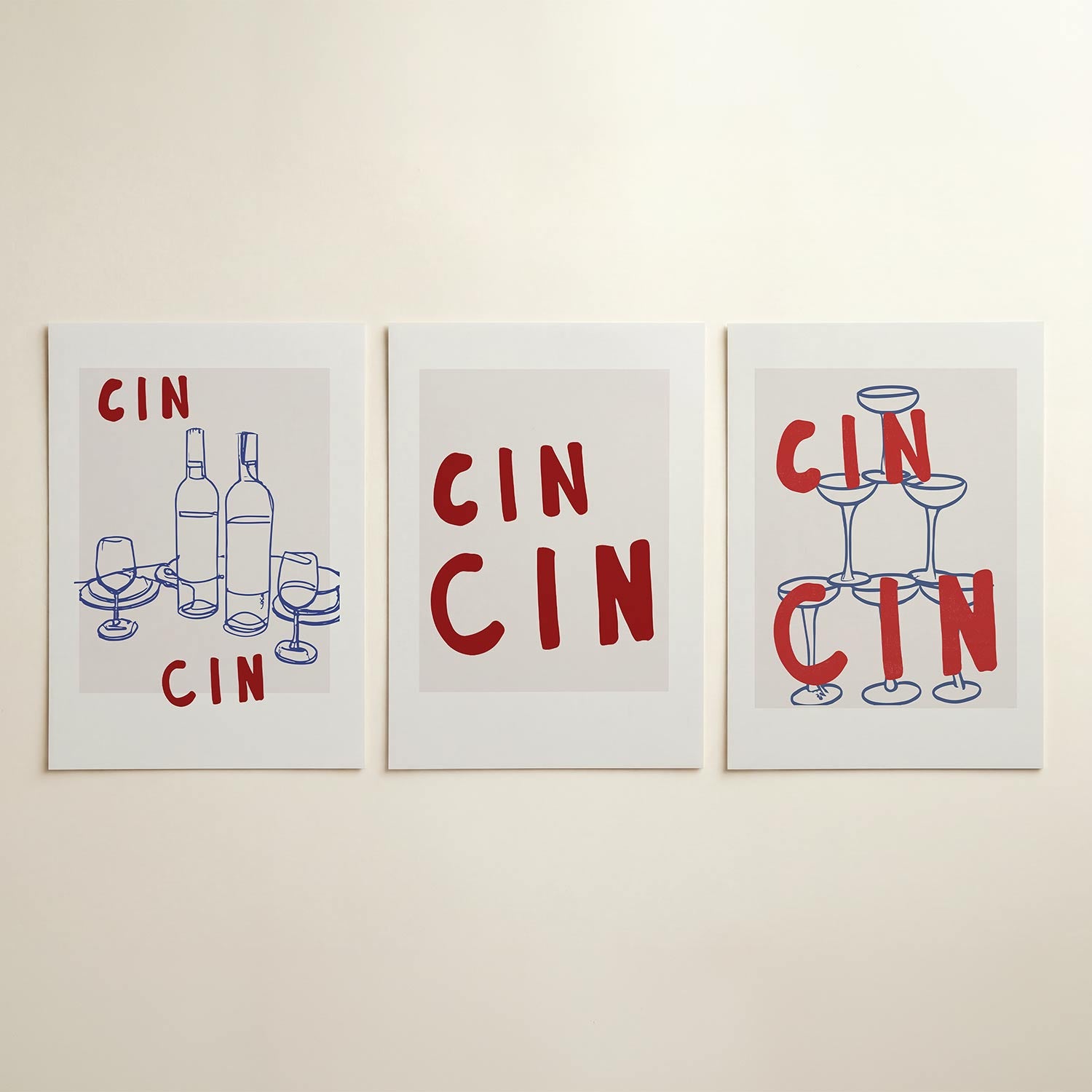 Lijnen en kleur Posterset