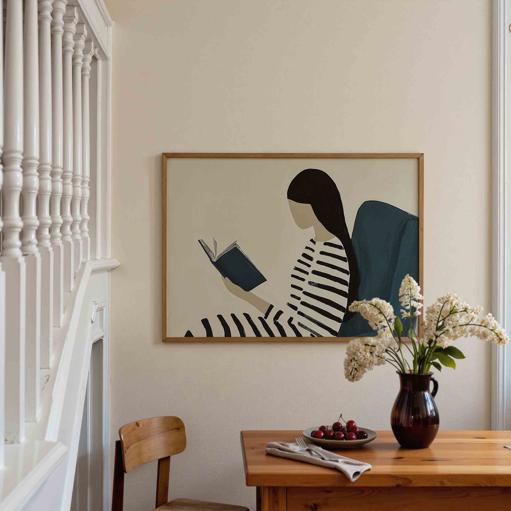 Lezende vrouw Poster