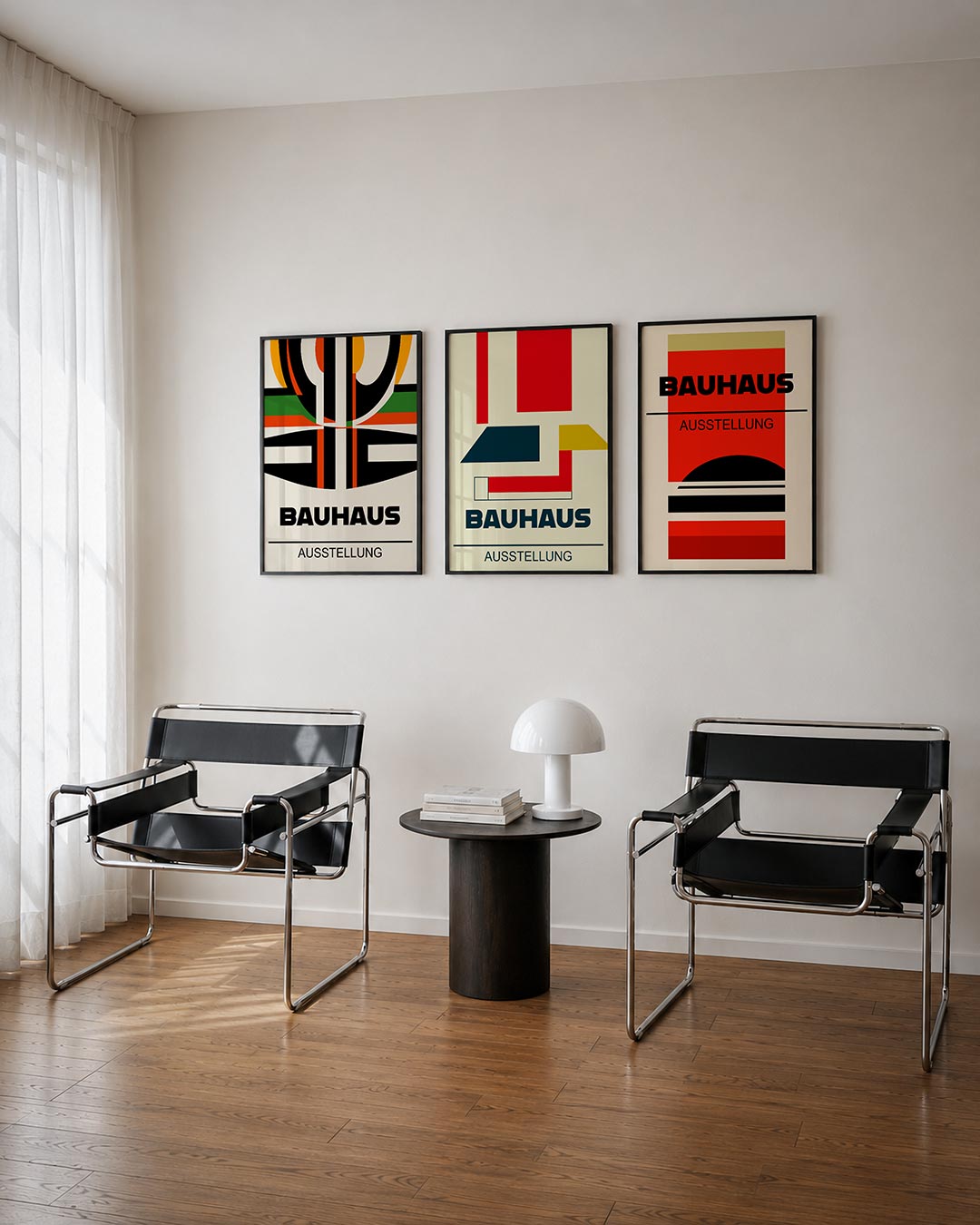 Kleurrijke lijnenspel Posterset