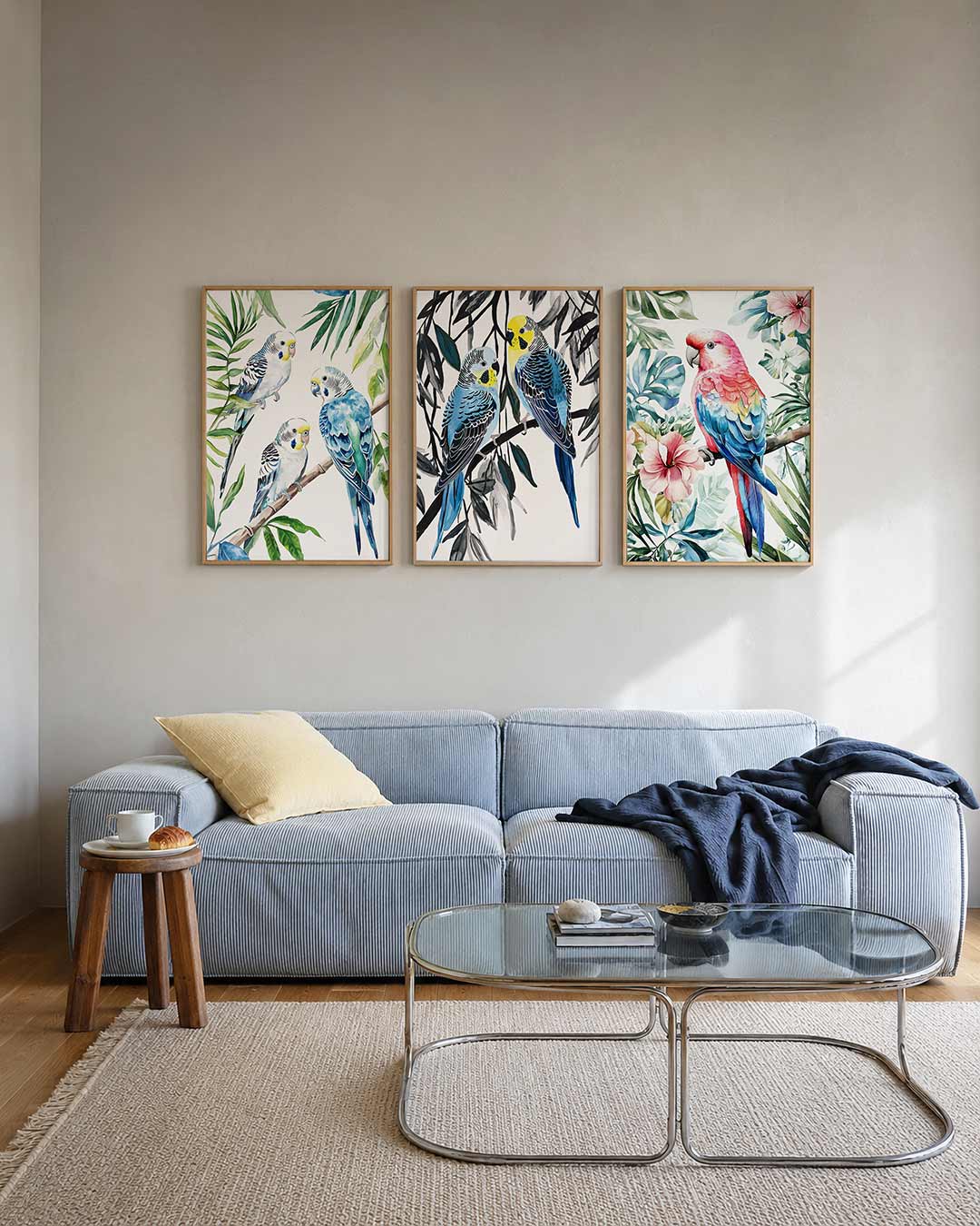 Vogels en bladeren Posterset