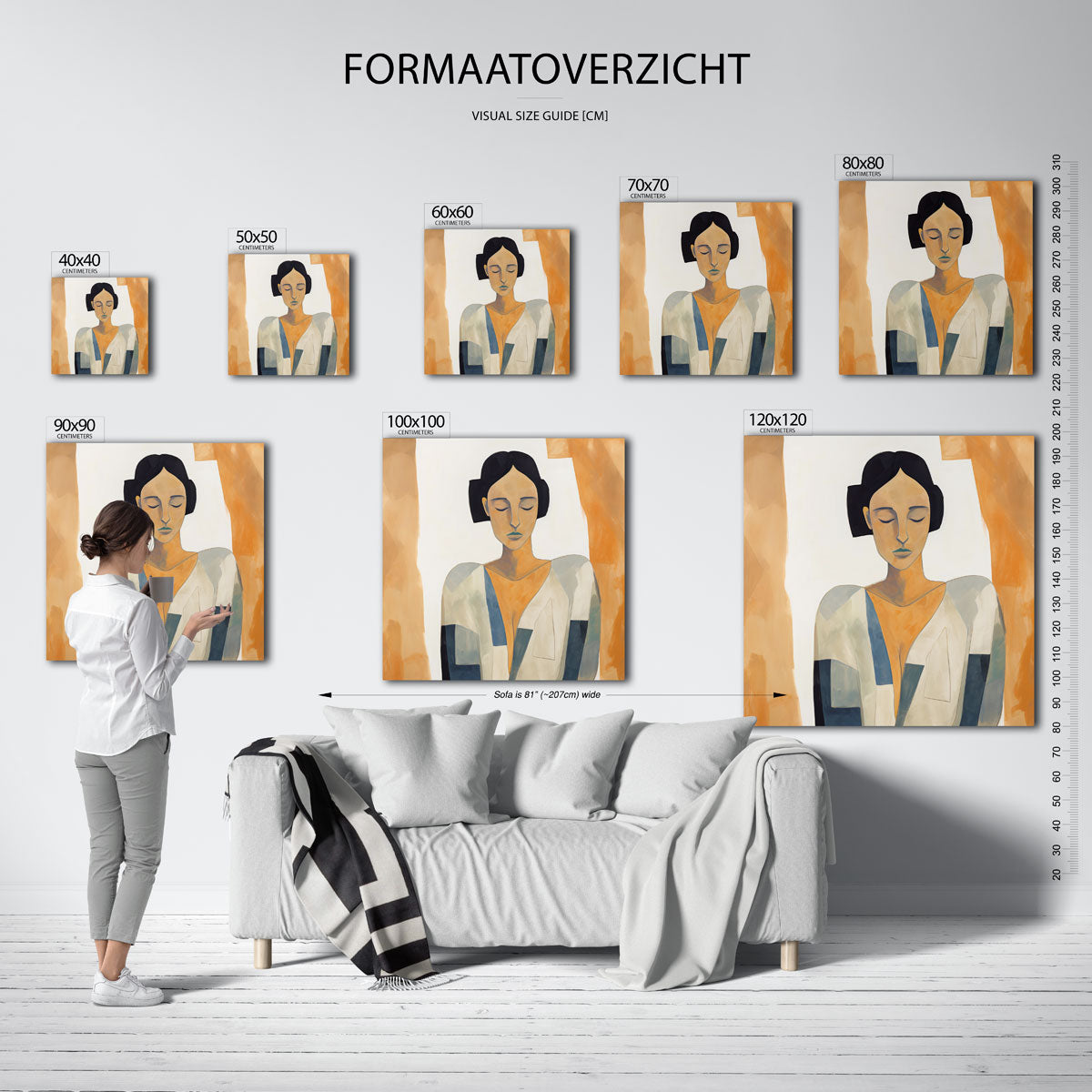 Vrouw met gesloten ogen Poster