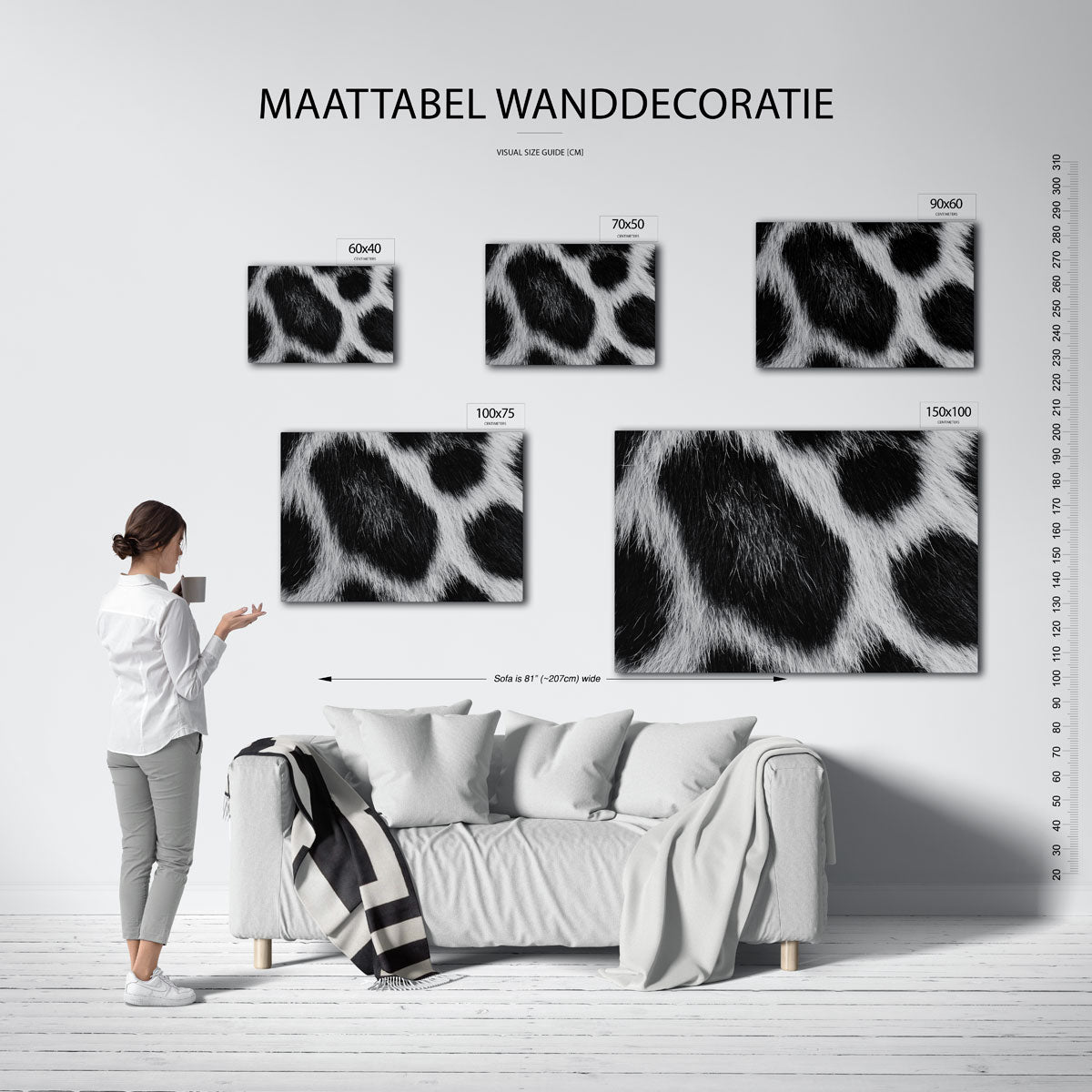 Dierenprint textuur Kunstwerk