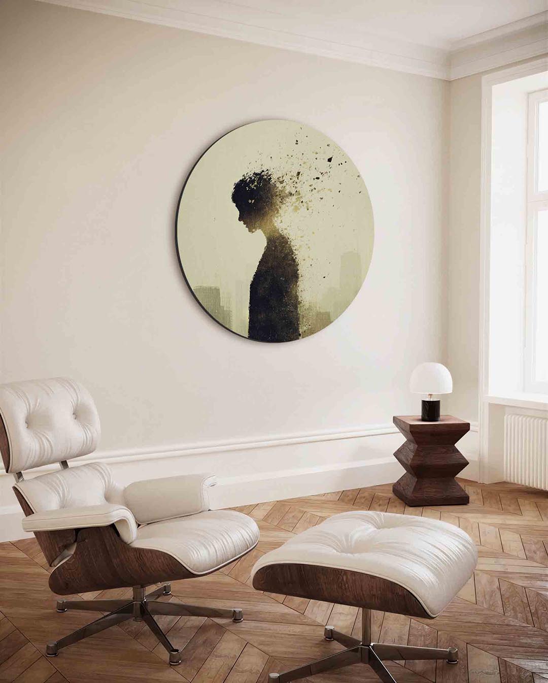 Silhouet van figuur Muurcirkel