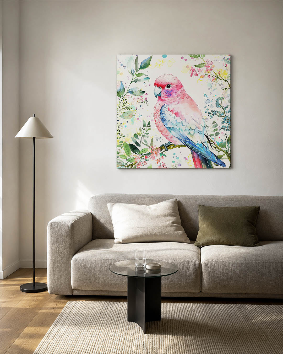 Vrolijke vogel illustratie Kunstwerk