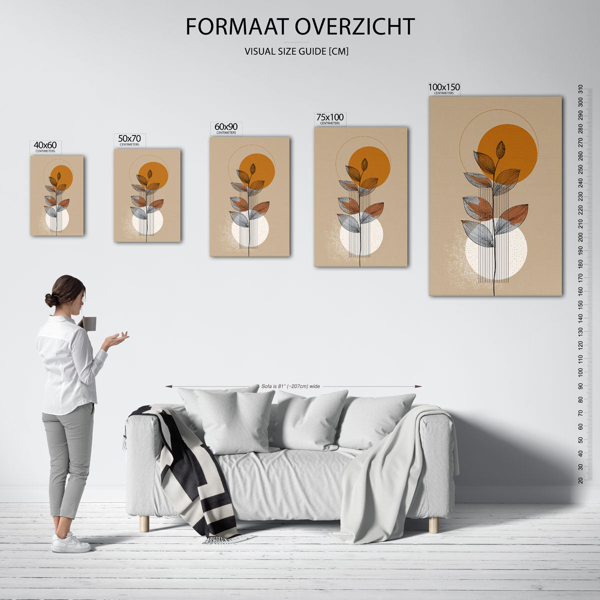 Geometrische natuurvormen Kunstwerk