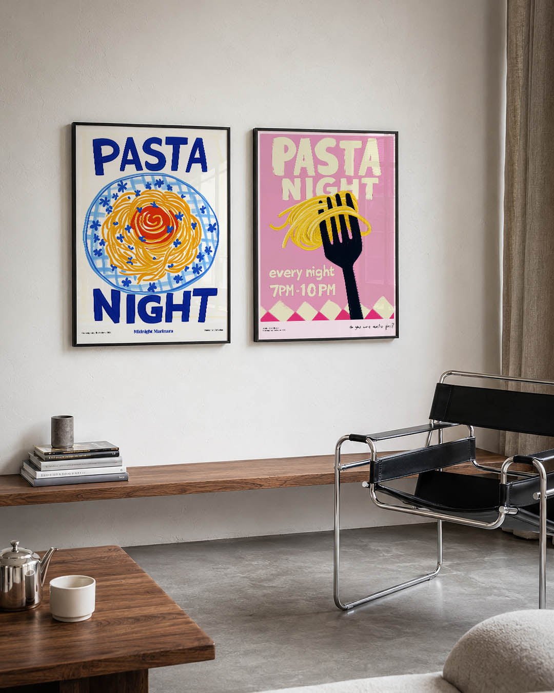 Kleurrijk eetfestijn Posterset