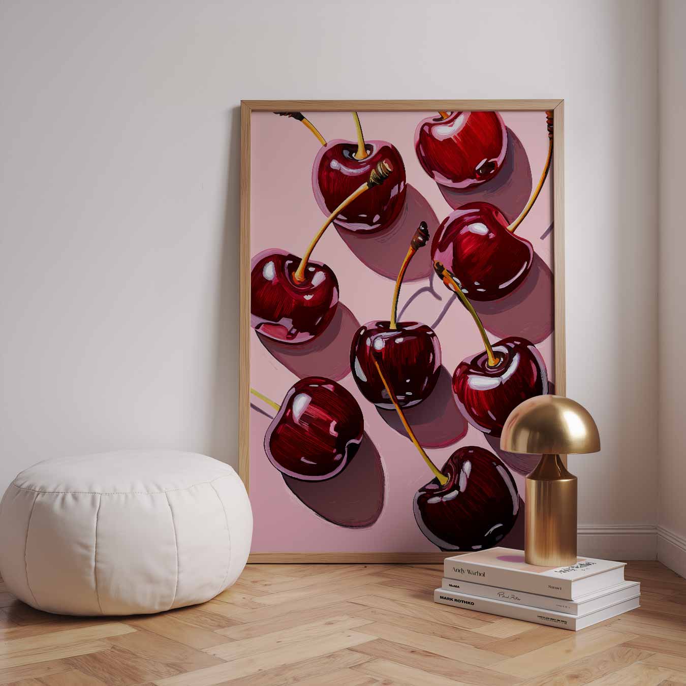 Kersen op Zomerse Tafel Poster-WallArtistic