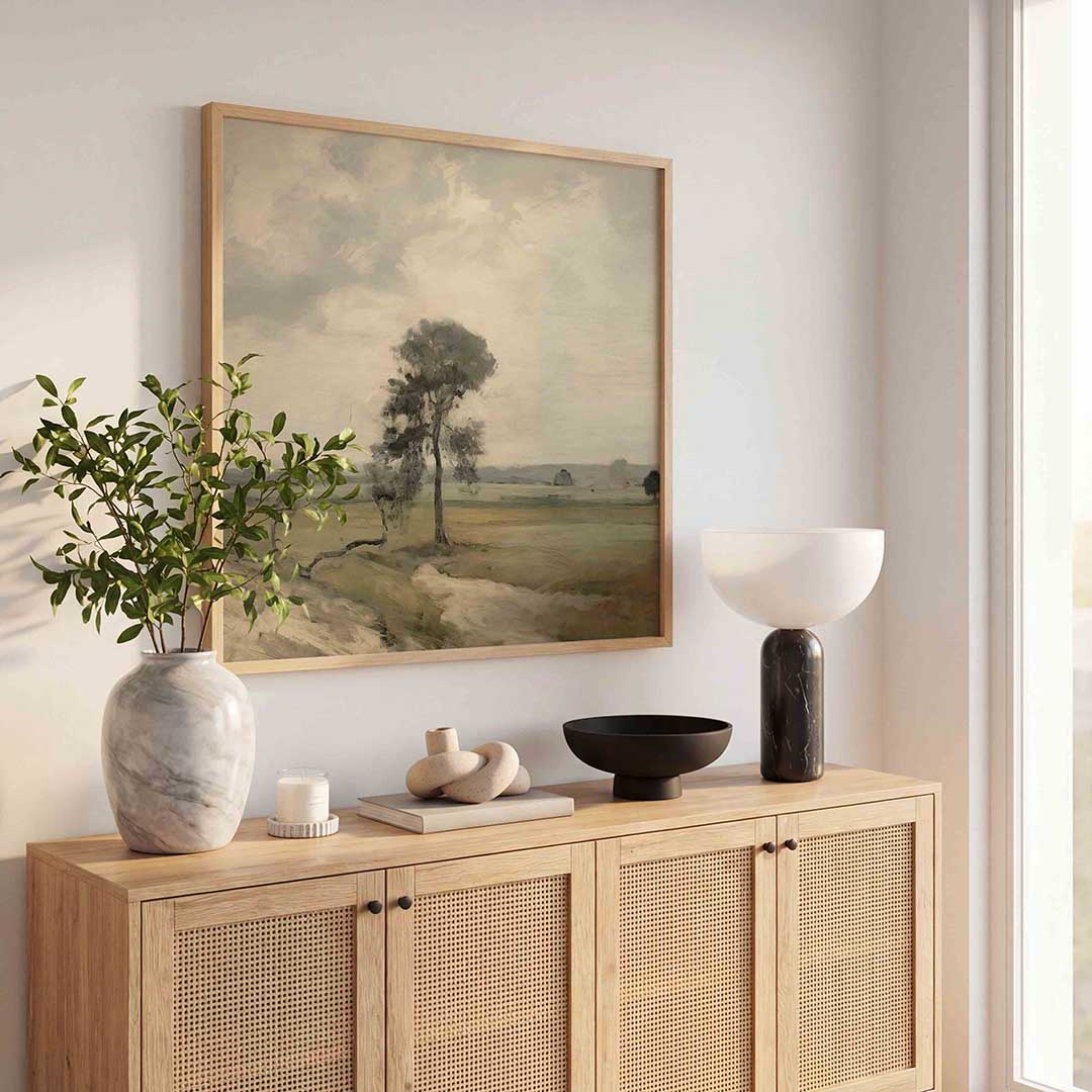 Landschap met boom Poster