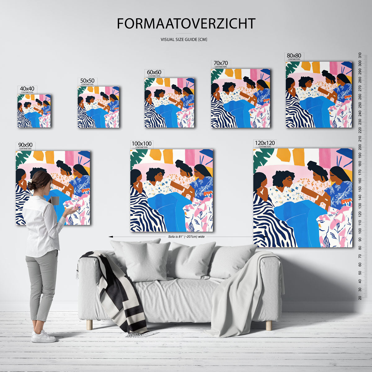 Vrouwen in kleurrijke patronen Poster