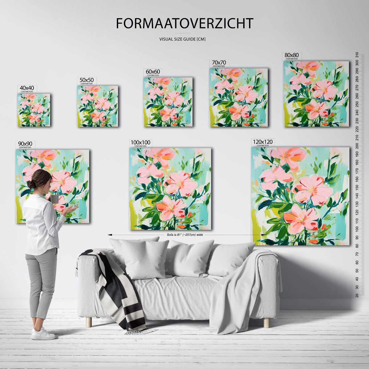 Bloemen en bladeren Poster