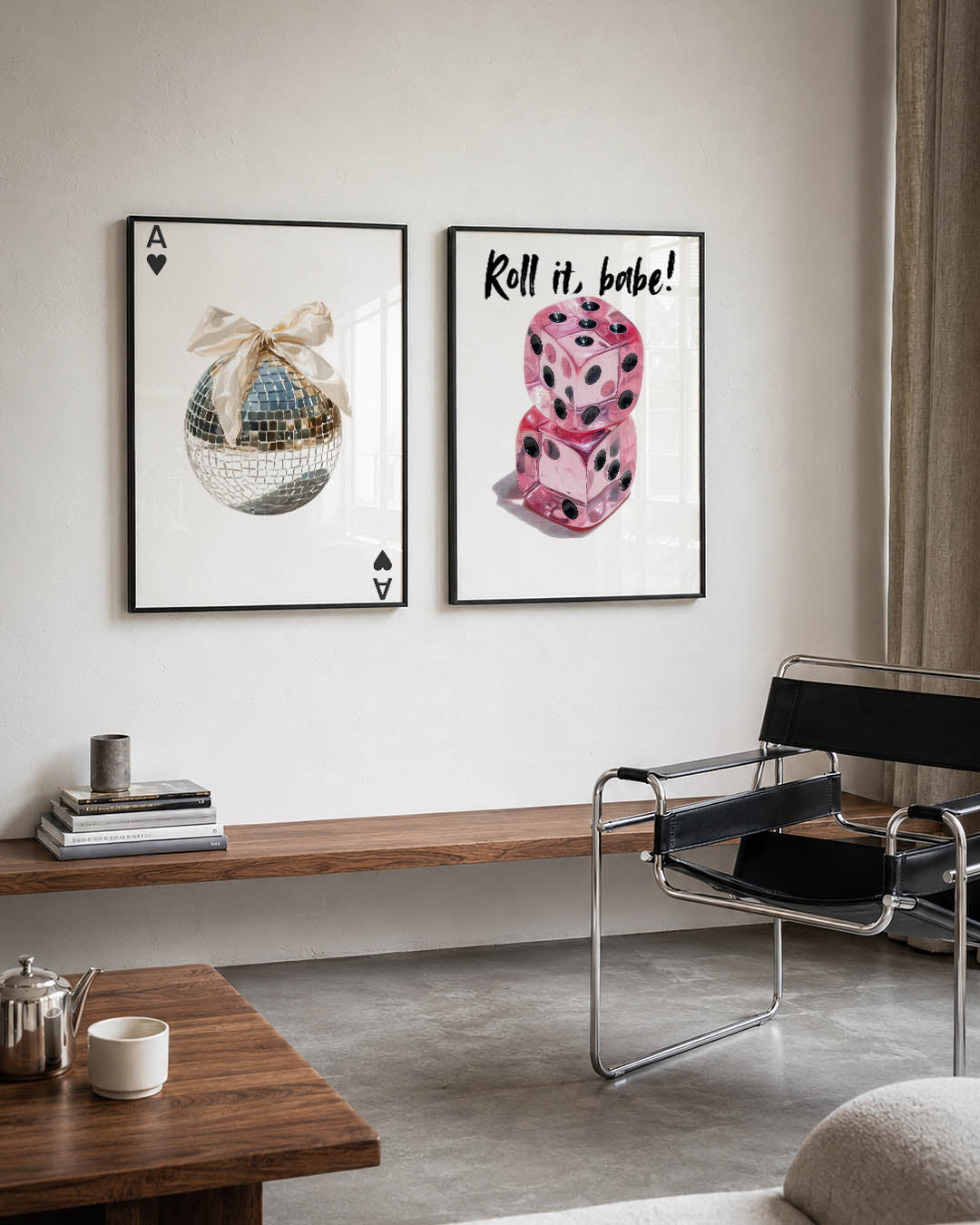 Spiegelbol met strik Posterset