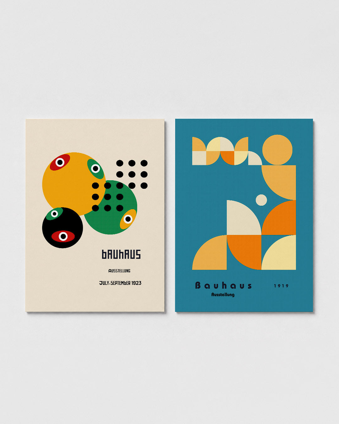 Kleurrijke cirkelcompositie Posterset