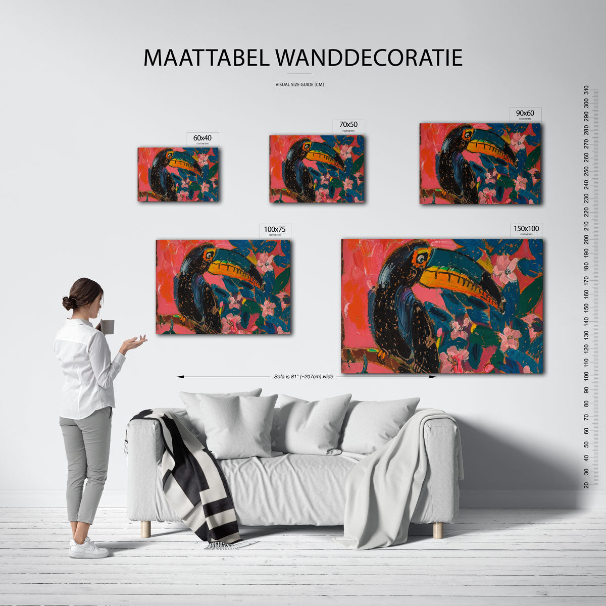 Vrolijke toekan Kunstwerk