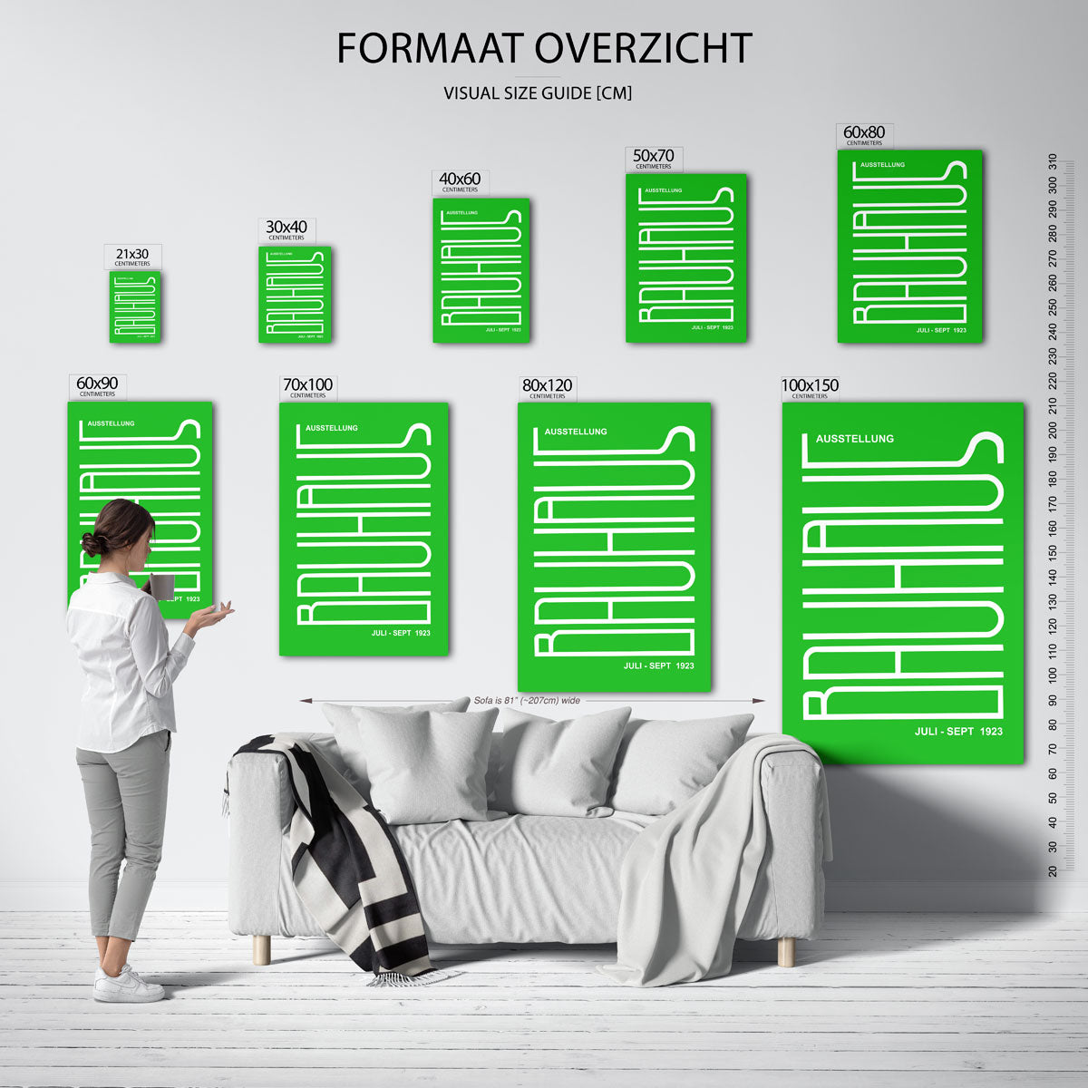 Lijnen en kleurvlakken Poster
