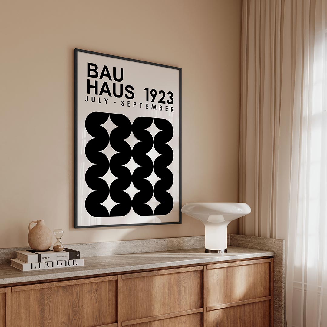 Zwart wit ritme Poster