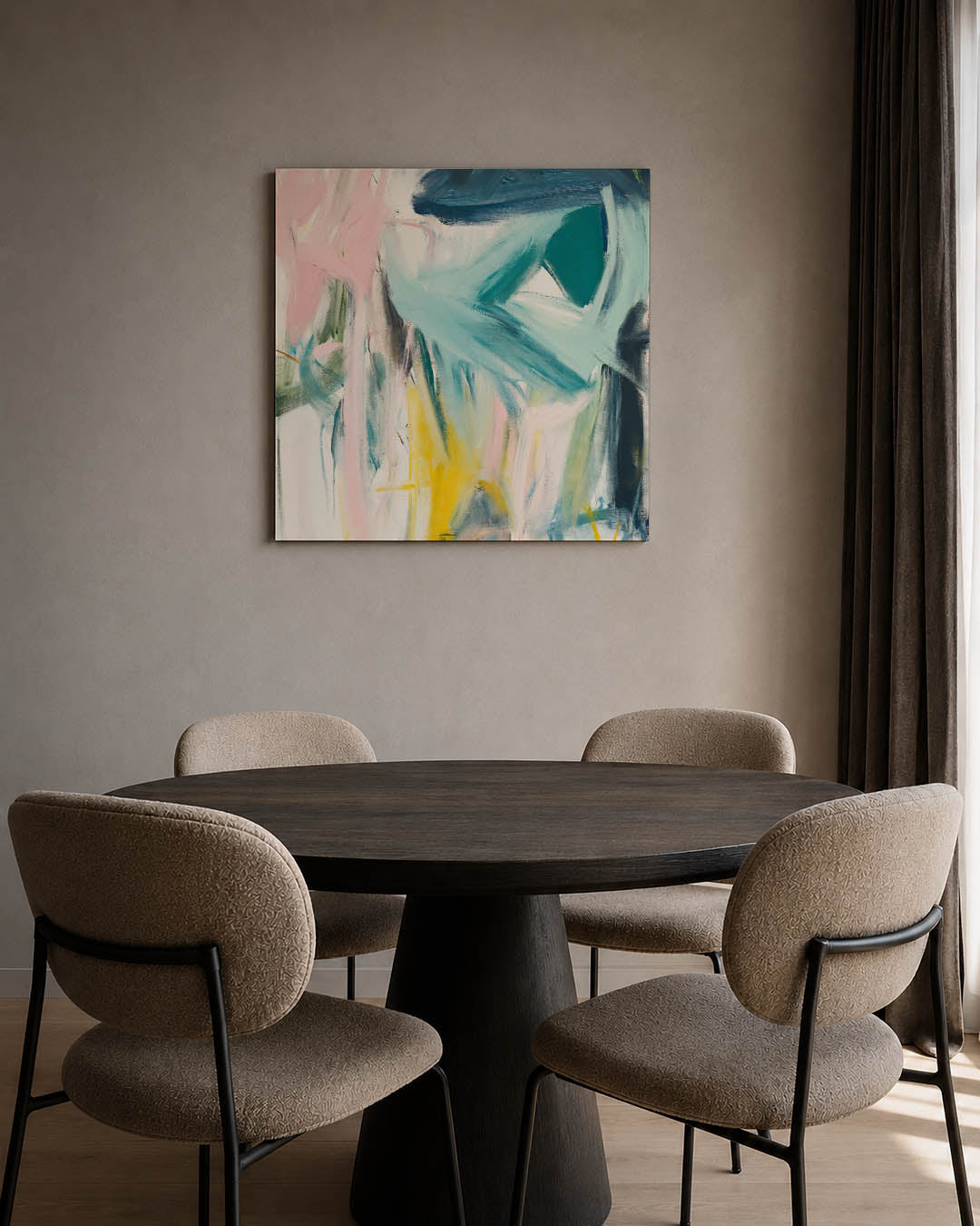 Dynamische kleurenexplosie Kunstwerk