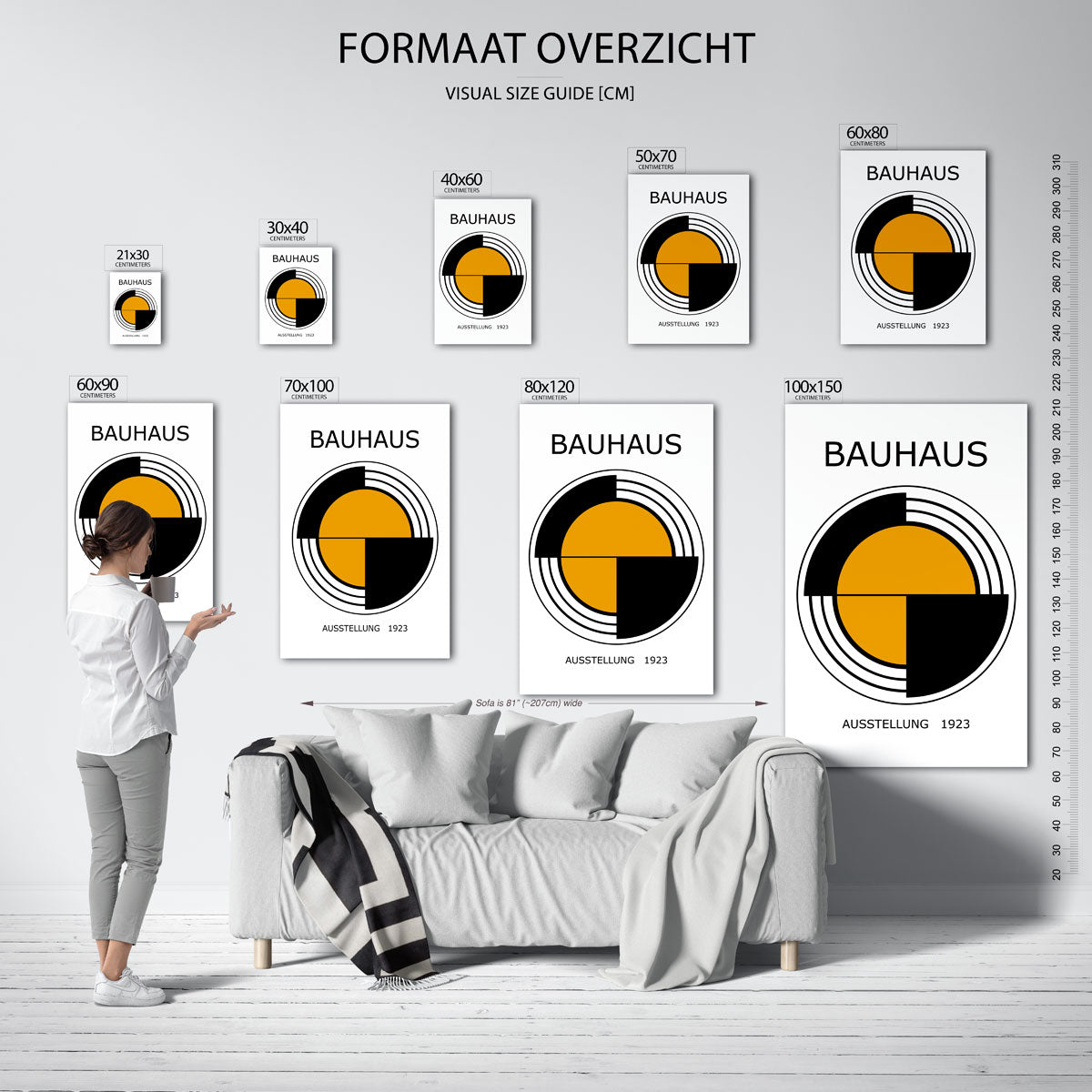 Cirkelstructuur en lijnen Poster