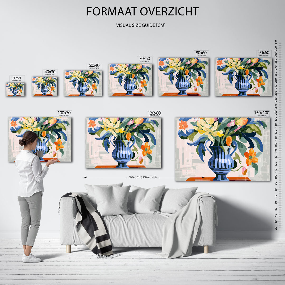 Bloemen in vaas Poster