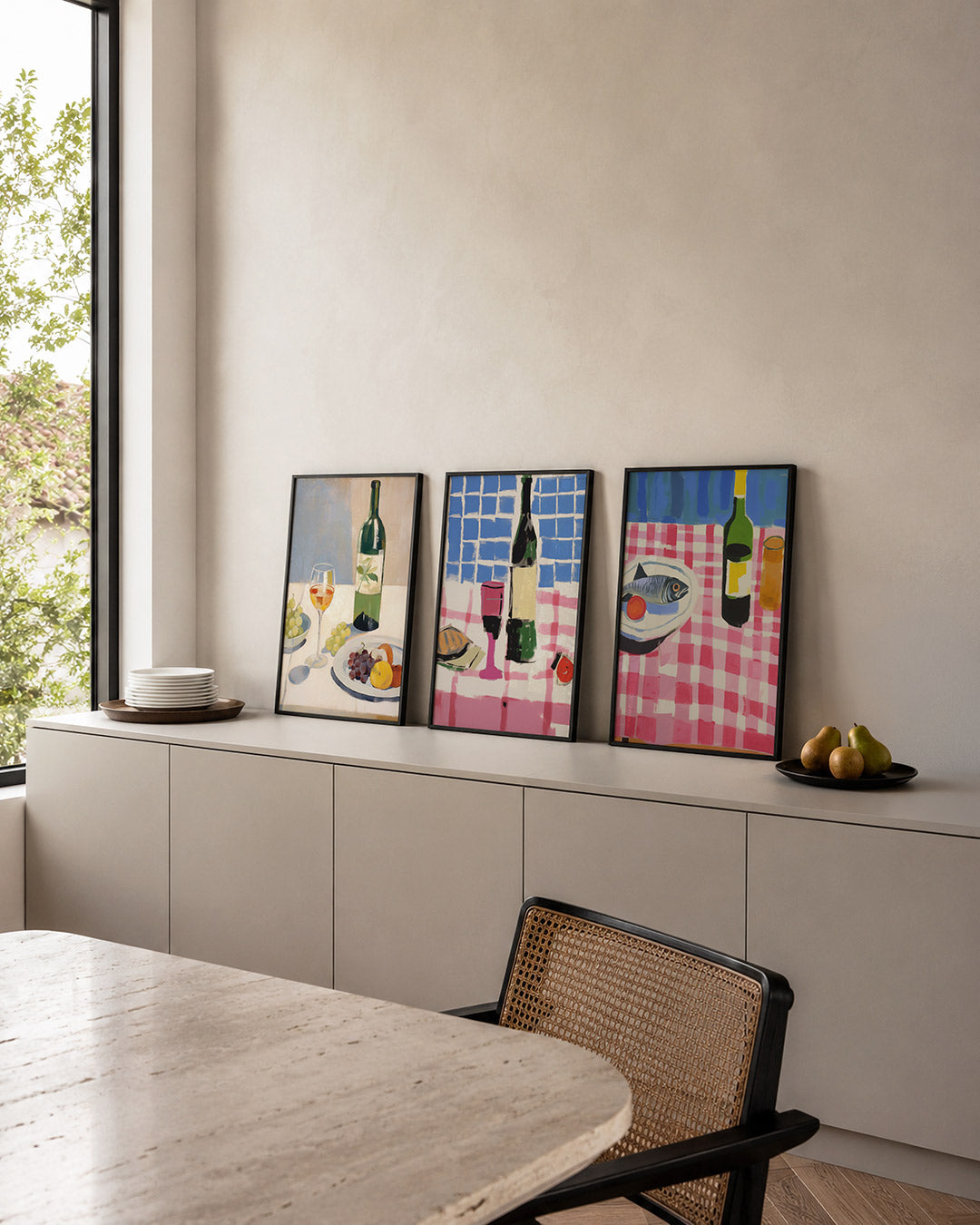 Fruit en wijn Posterset