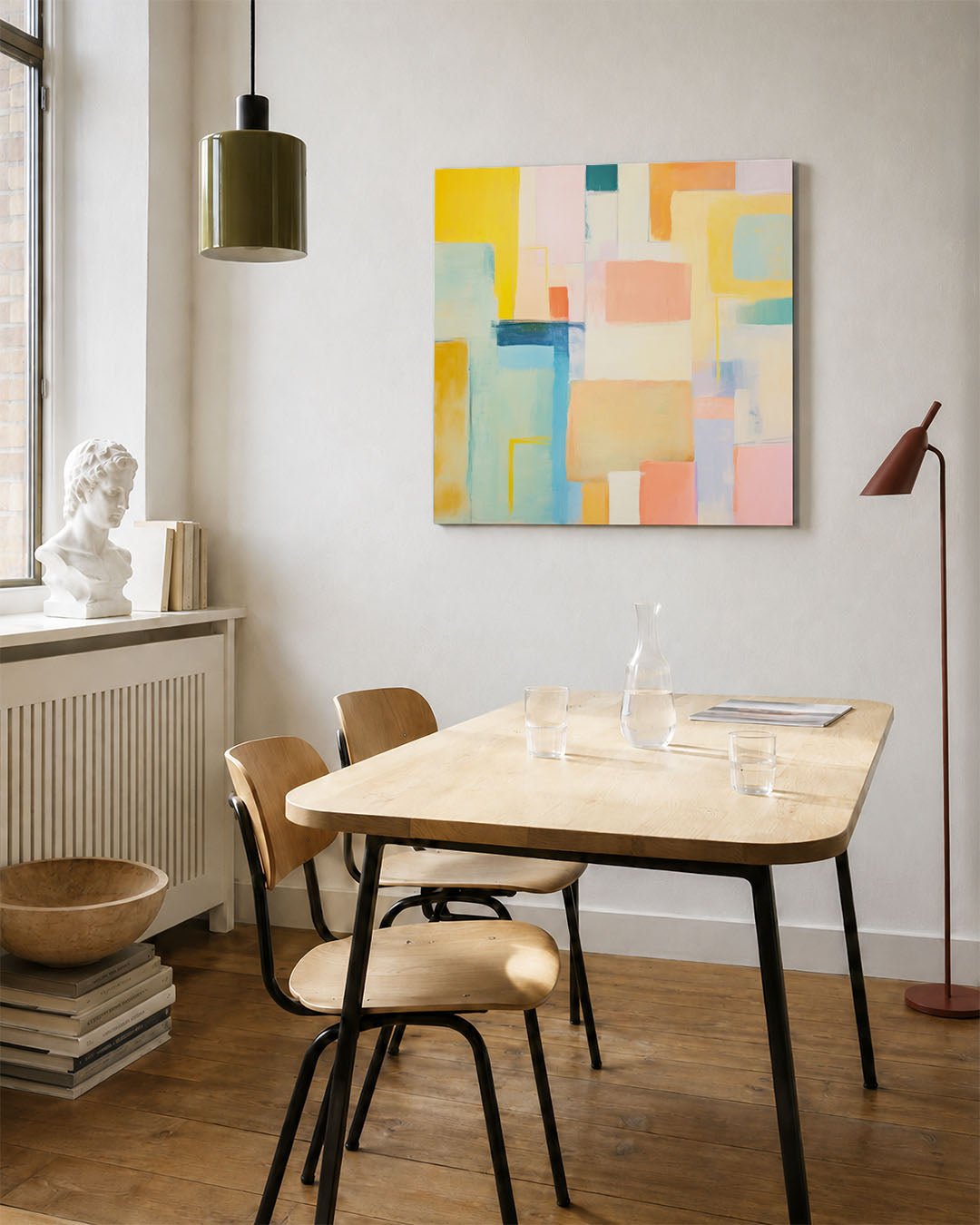 Kleurrijke geometrie Kunstwerk