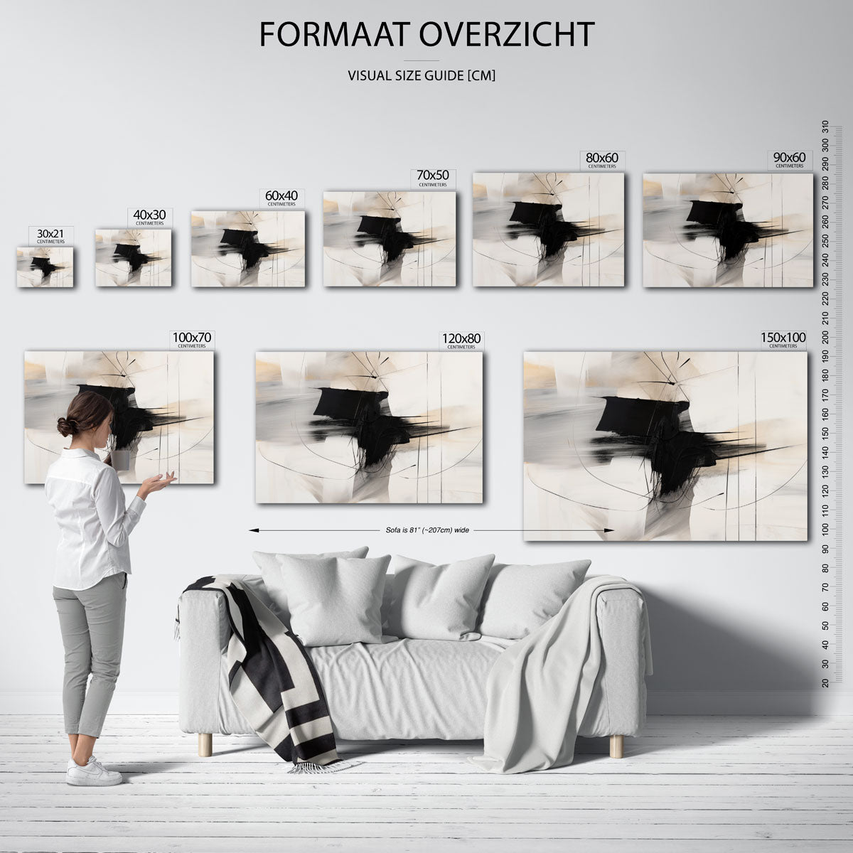 Abstracte lijnen en vormen Poster