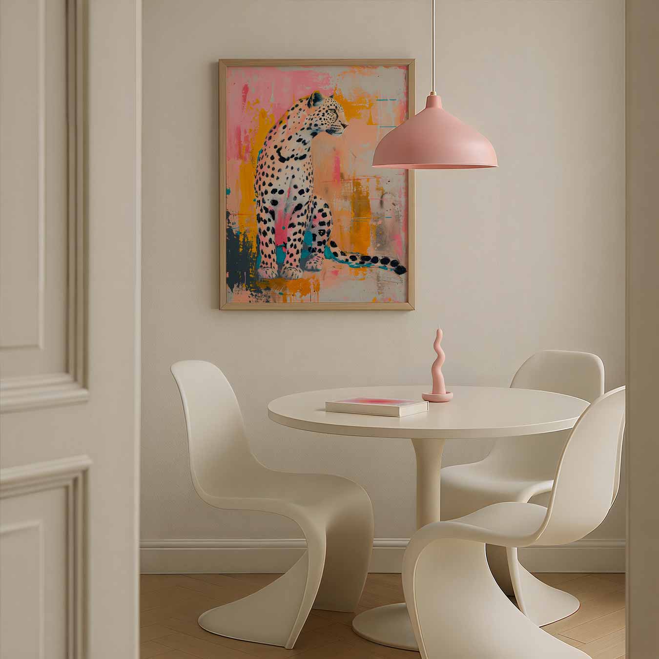 Gevlekte Elegantie - Kunstzinnige Luipaard Poster-WallArtistic