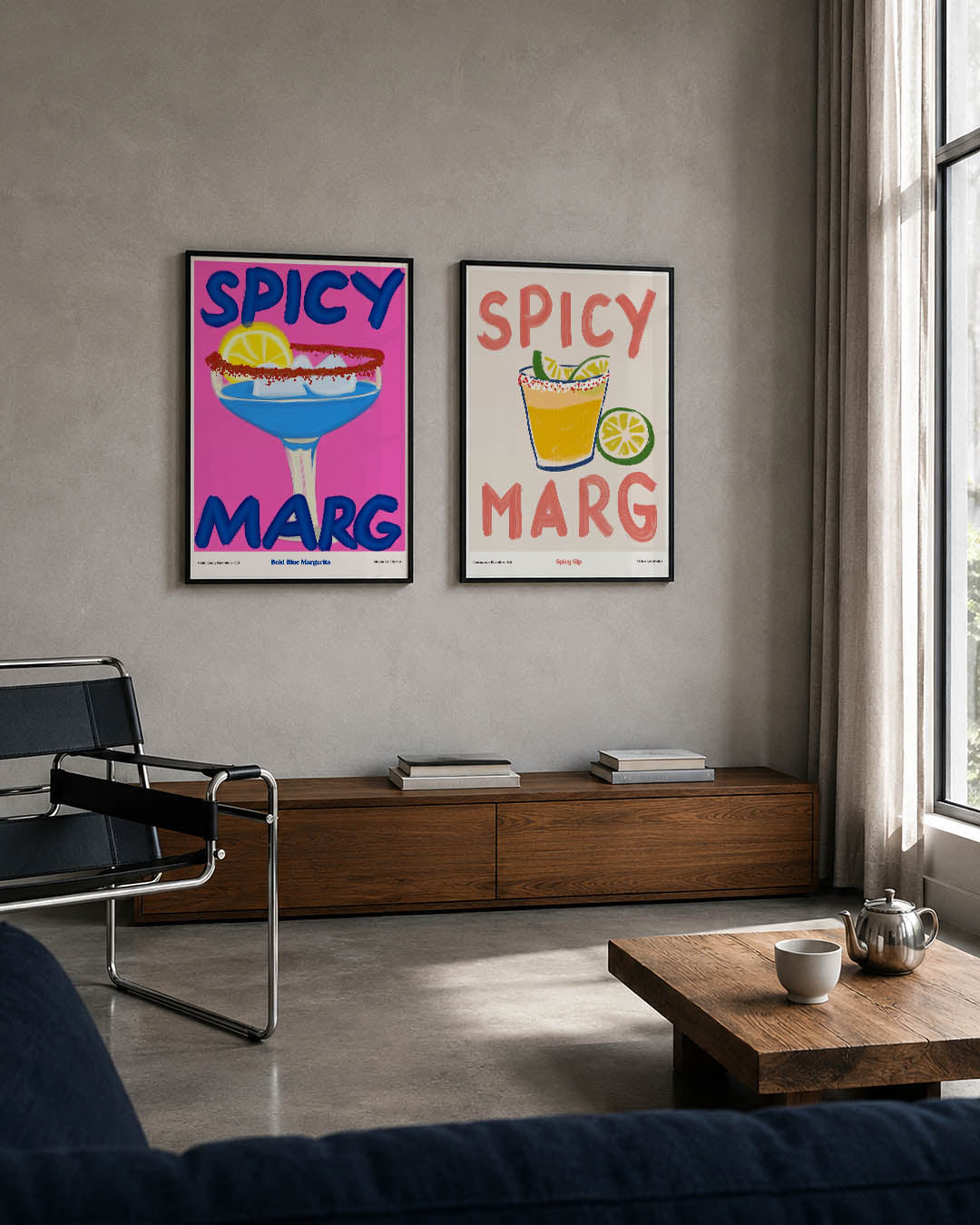 Kleurrijke cocktail Posterset