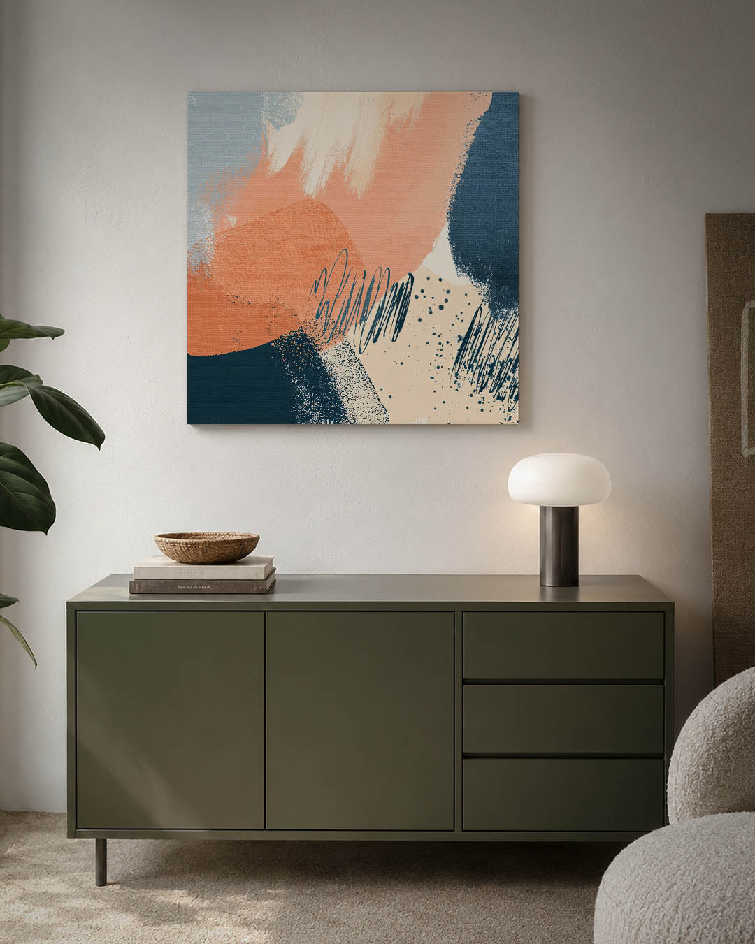 Dynamische kleurencompositie Kunstwerk