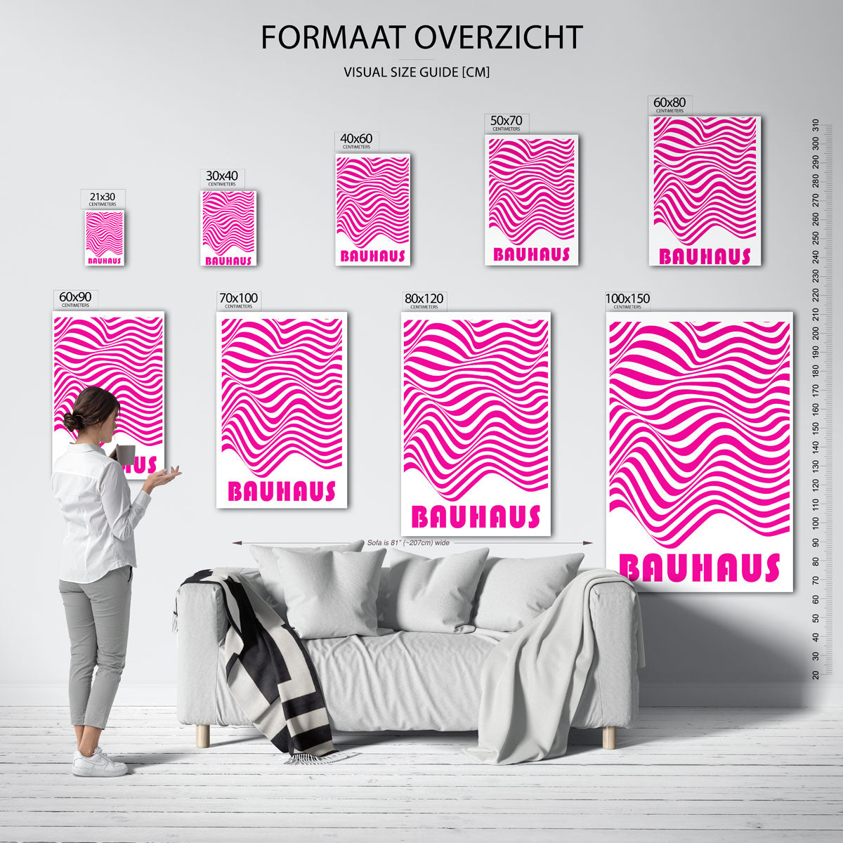 Golvend lijnenspel Poster