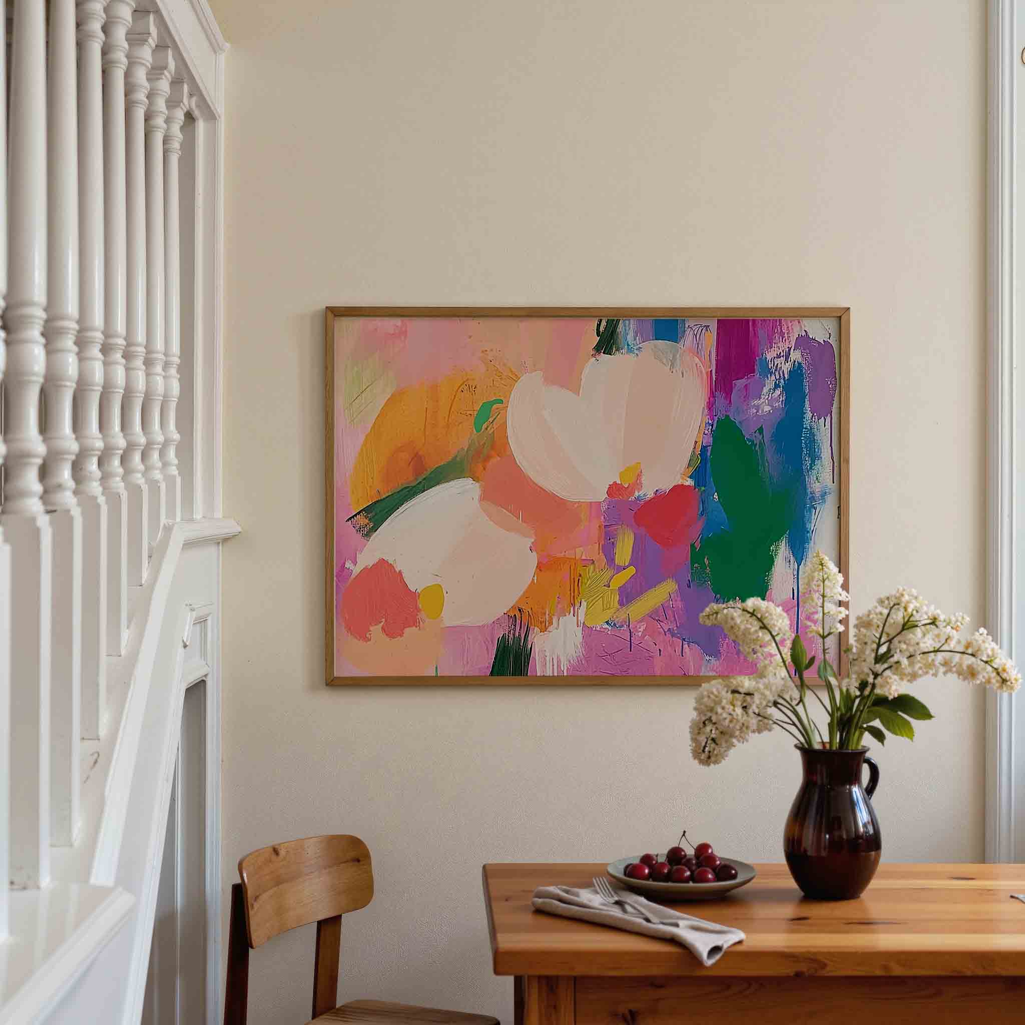 Bloem abstractie Poster
