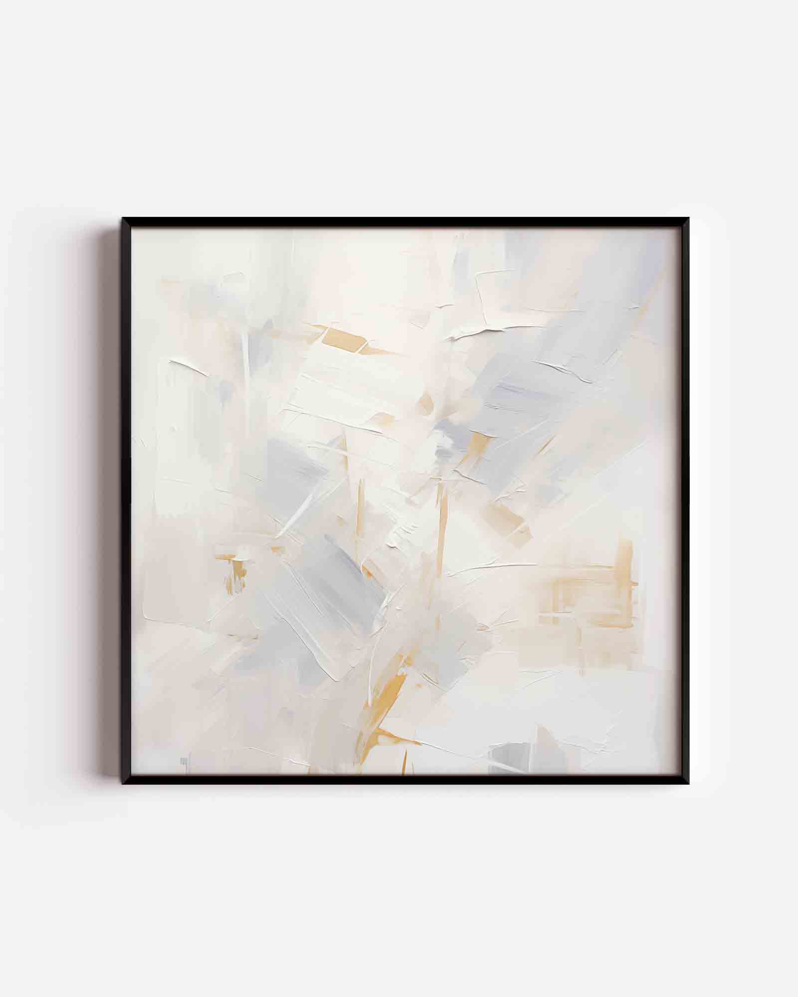 Abstracte beige en witte Poster