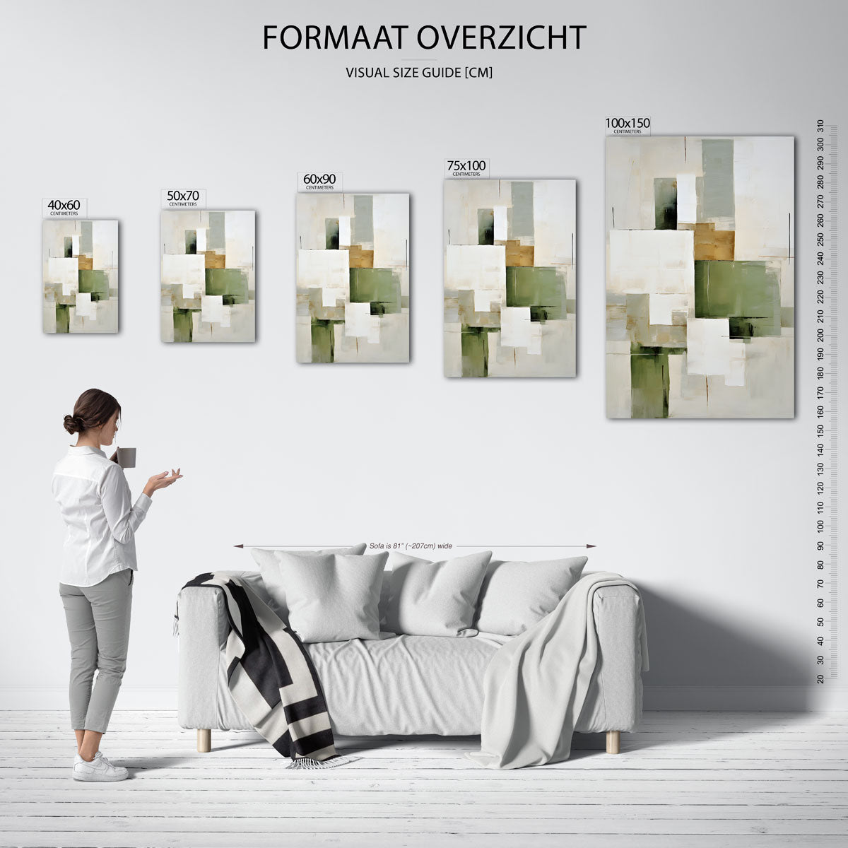 Geometrische compositie Kunstwerk