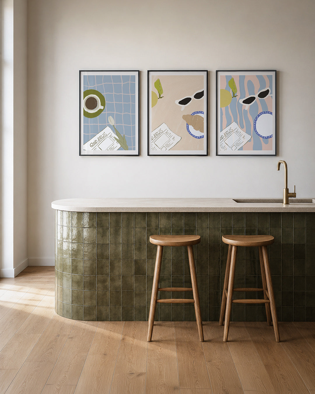 Koffie en nieuws Posterset