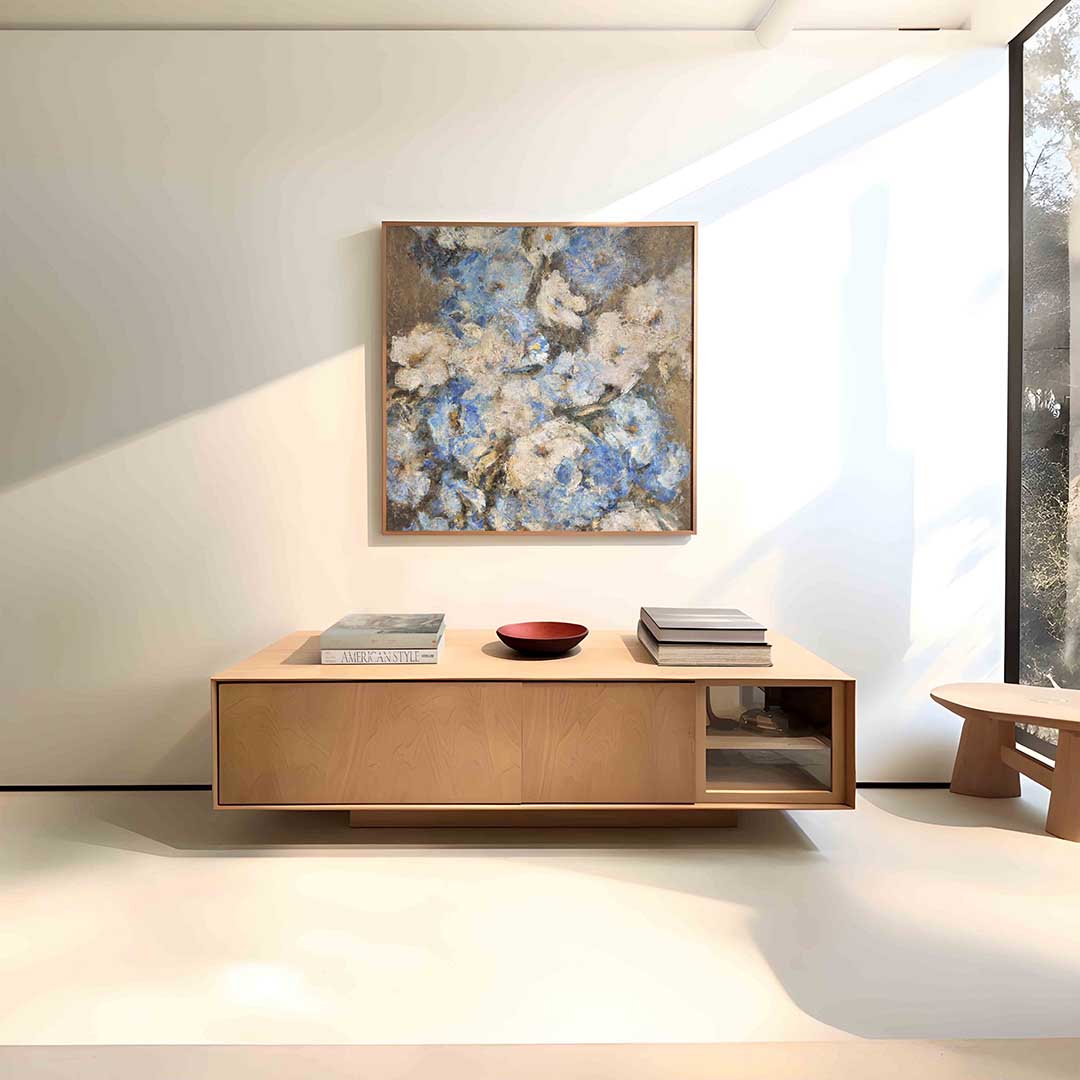 Blauwe bloemen Poster