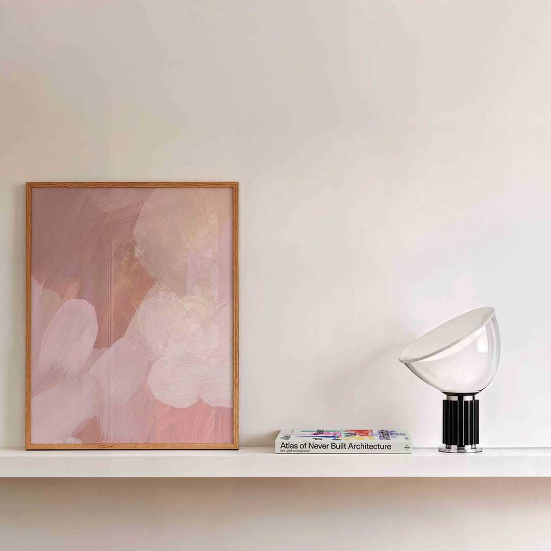 Abstracte roze penseelstreken Poster