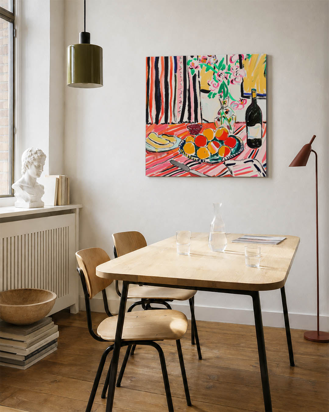 Kleurrijke tafelsetting Kunstwerk