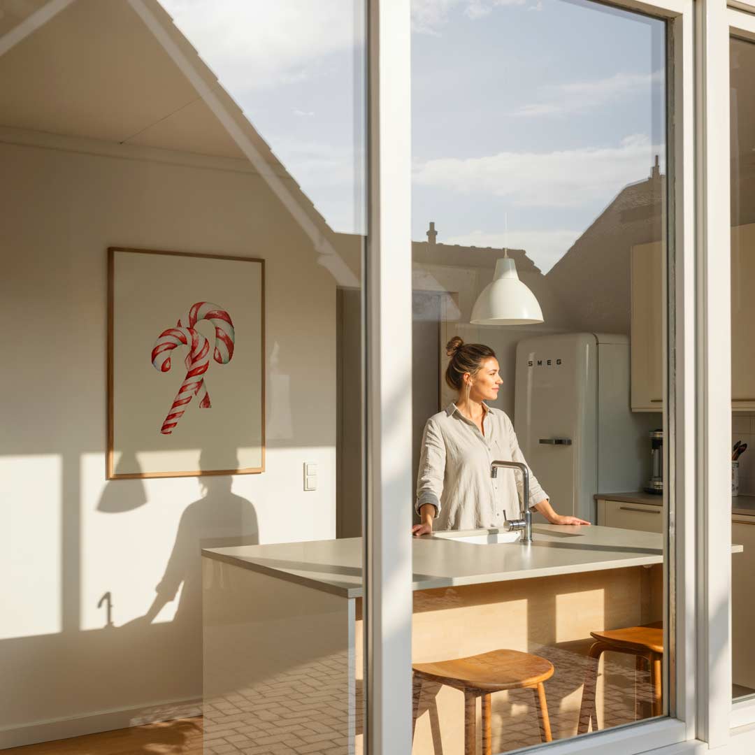 Kerstfeest Snoepstokjes Poster-WallArtistic