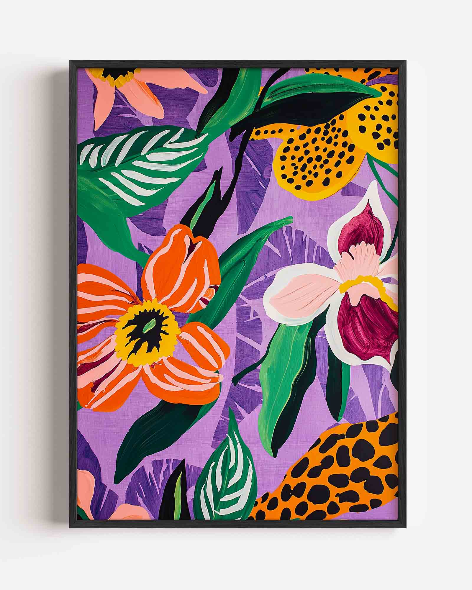 Bloemen en bladeren Poster