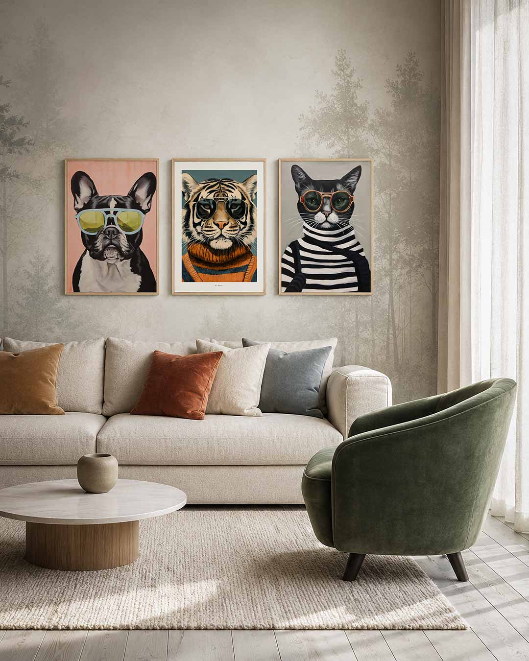 Hond met bril Posterset