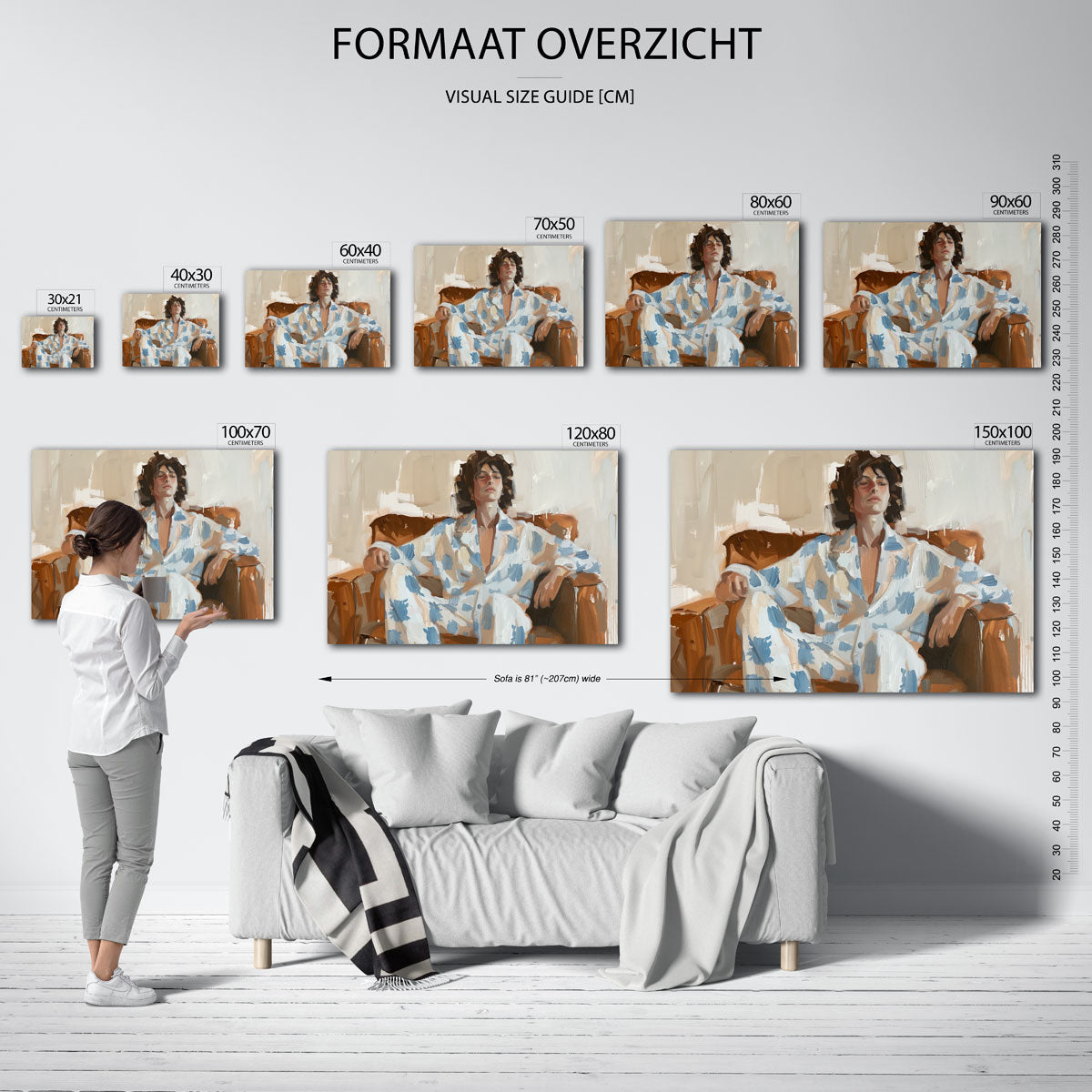 Persoon in pyjama Poster