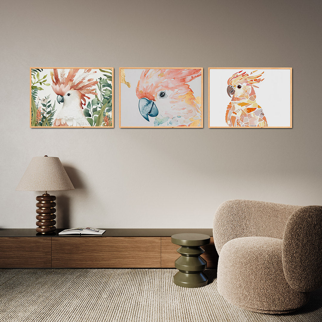 Vogel en bladeren Posterset