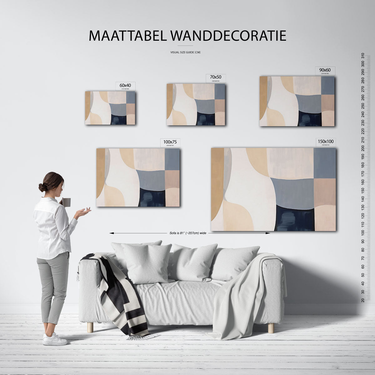 Organische vormen compositie Kunstwerk