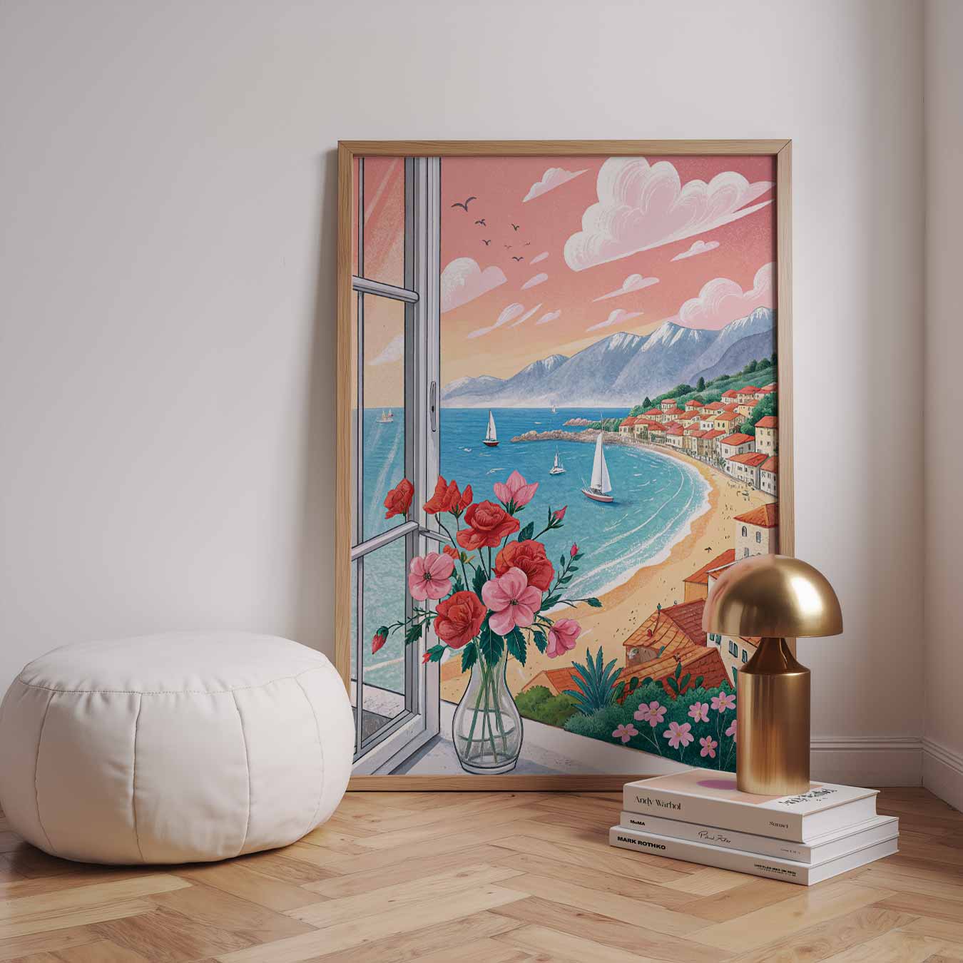 Betoverende Mediterrane Uitzicht Poster-WallArtistic