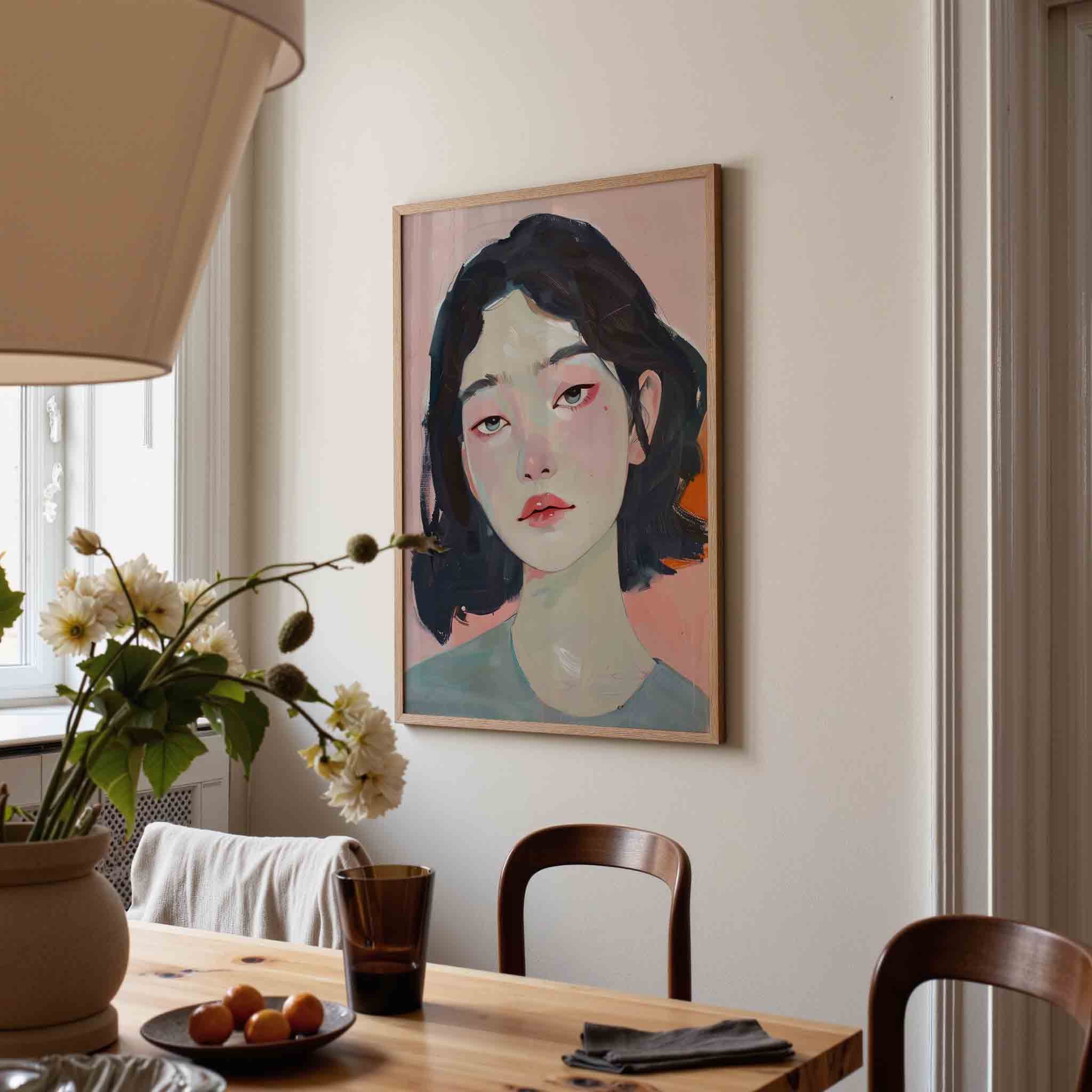 Portret van vrouw Poster