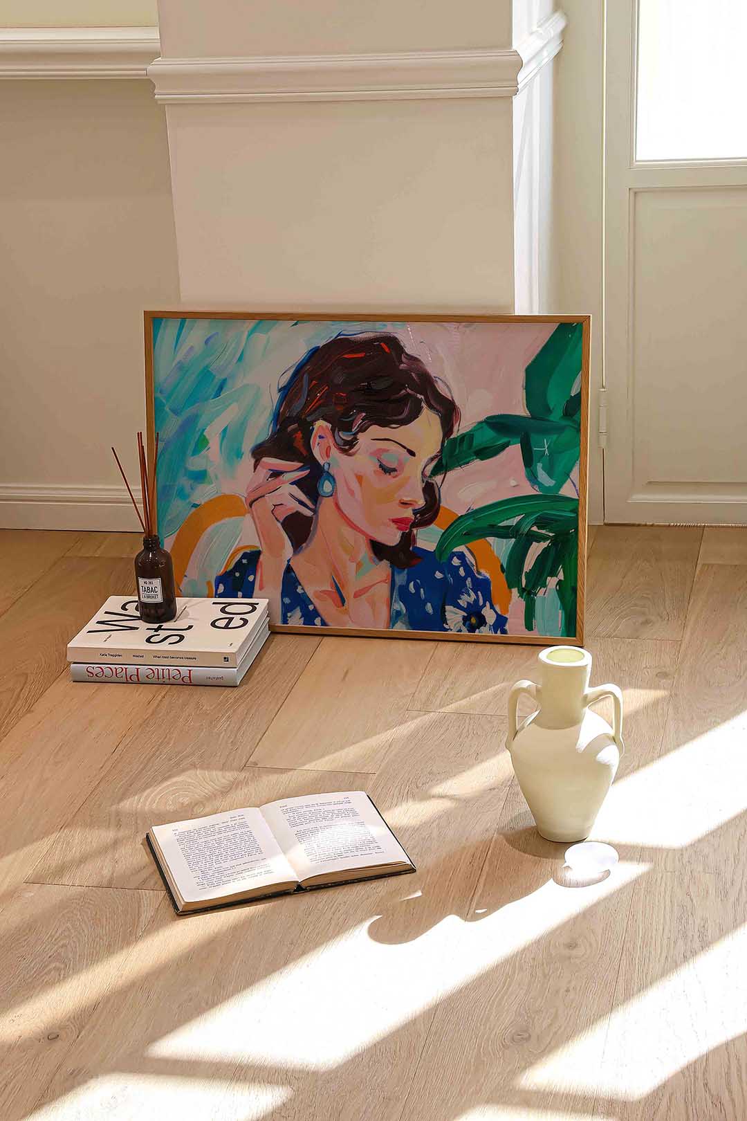 Vrouw met oorbel Poster