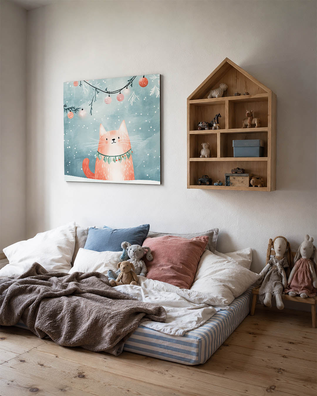Speelse kat illustratie Kunstwerk