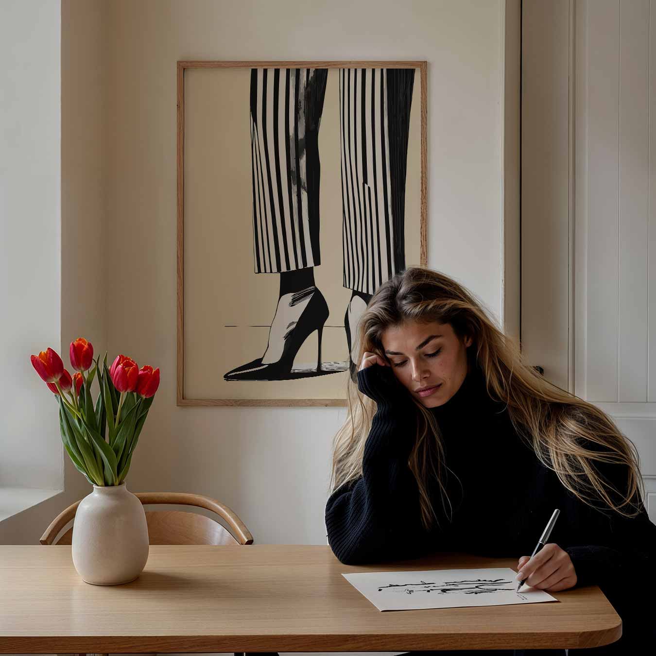 Stijlvolle Stiletto Vibes Poster-WallArtistic