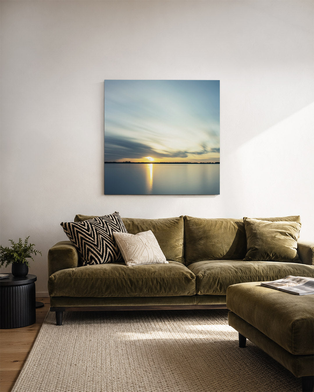 Rustige zonsondergang Kunstwerk