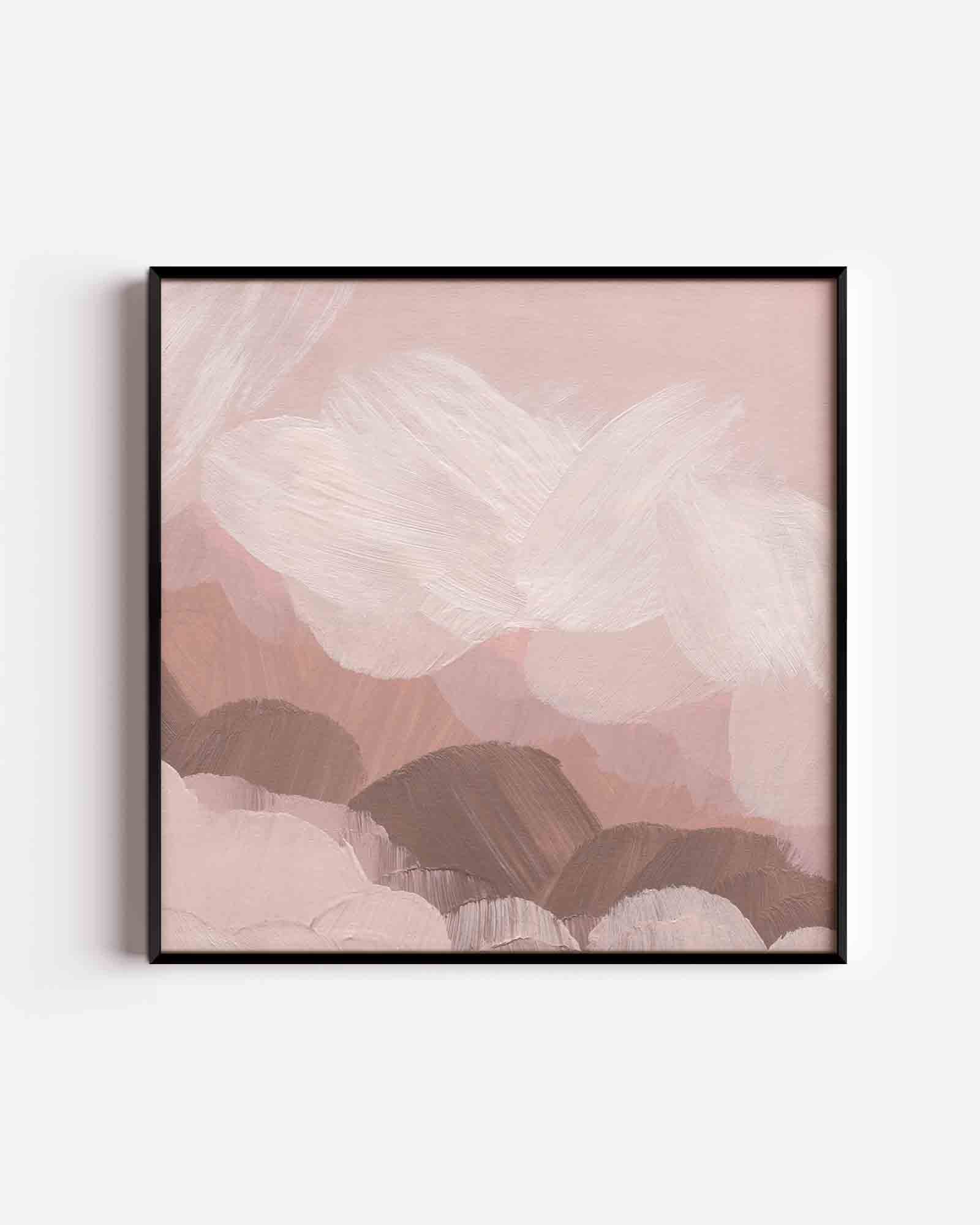 Abstracte penseelstreken Poster